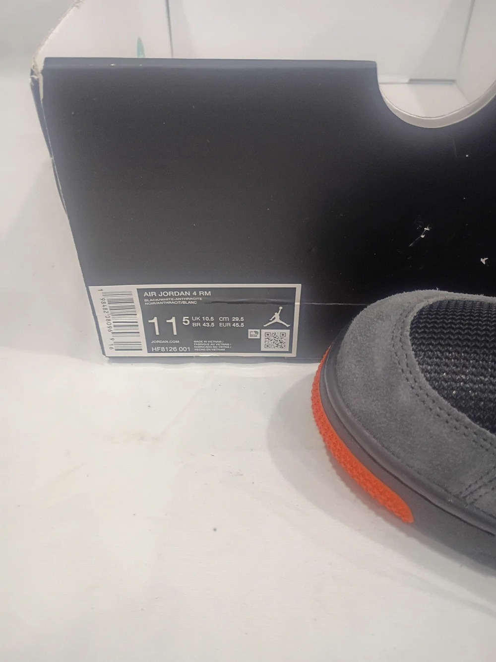 Jordan Kids' Grey and Orange Sneakers
